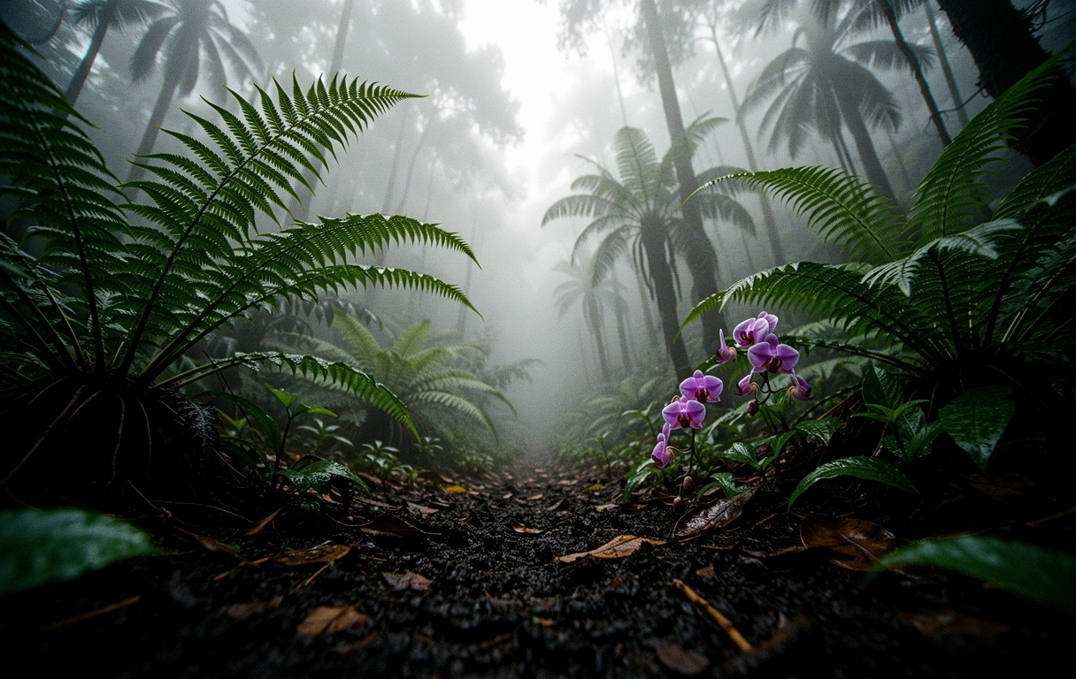Deep highland forest mist